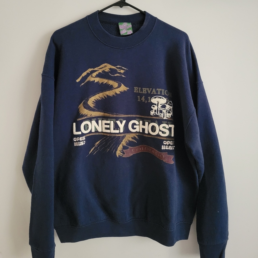 Lonely Ghost ghosted garments sweatshirt, XL
